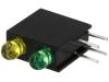 L-710A8EB/1Y1GT, LED; в корпусе; Кол-во диод:2; 3мм; THT; желтый/зеленый; 20-60мкд, Kingbright