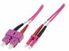 DK-2532-07-4, Световодный патч-корд; OM4; LC/PC, SC/PC; 7м; LSZH; Цвет: пурпурный, DIGITUS