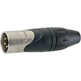 AX4M, XLR, Cable plug, 4 Poles AX Soldering Connection Nickel - Plated, Amphenol