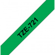 TZE-721 Label Tape 9 mm Black on Green 8 m