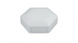 CBHEX1-51-WH HexBox IoT Enclosure with 5 Solid and 1 Vented Panels 130x146x45mm White ABS IP3