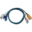 2L-5303U KVM special combination cable, VGA/USB/Audio 3 m