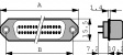 57-20360 Panel-mount receptacle Centronic 36 Female Solder Cup / Solder Lug/Straight