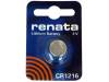 CR1216, Батарея: литиевая; 3В; CR1216; Кол-во бат:1; O12,5x1,6мм; 30мАч, Renata