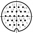 99 0740 00 24 Device socket, 24-pin 694 Poles=24 Female