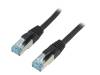 CQ6095S Patch cord; S/FTP; 6a; многопров; Cu; PUR; черный; 10м; 27AWG; IP20