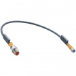 RST 3-RKMV 3-224/2 M Connecting cable M8 Coupling M12 Plug 2 m