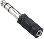 VAP664, Headphone adapter 1x jack plug, stereo male 6.35 mm - 1x jack coupling, stereo f, Bandridge