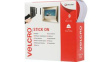 VEL-EC60219 Stick On Hook and Loop White 20 mmx10 m