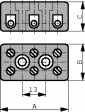 CHTB4/1N Клеммная планка 4 mm² 1Pбелый