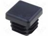 FIX-ST-12X12BK Заглушка; Мат-л: ПВД; H:15,5мм; L:12мм; Выс:1,5?2мм; для профилей