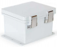 UPCG100806HMLF PolyBox 276 х 225 х 185 мм, петли, защелки AISI316, монтажный фланец, серая крыш
