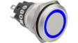 82-5551.1123 Illuminated Pushbutton Blue 19mm 12V 3 A 1 Change-Over (CO)