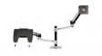 45-248-026 Desk Mount Dual Monitor Arm, 24", 100x100/75x75, 18.1kg, Black / Silver