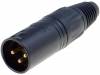 NC3MX-B-D Вилка; XLR; "папа"; PIN:3; прямой; на провод; пайка; 3,5?8мм; 16А