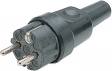 341/GU/S Splashproof Plug Black F (CEE 7/4)