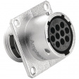 RT0012-10SNH Square flange receptacle 10P