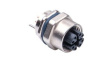 MSXS-08PFFP-SF7001 M12 Straight Socket Sensor Connector, 8 Poles, X-Coded, Solder