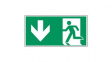 139133 Safety Sign, Emergency Exit, Rectangular, White on Green, Polyester, 1pcs