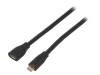 CU0124 Кабель; USB 2.0; вилка micro USB B,гнездо USB B micro; 3м