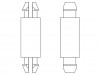 8G802V40507 Дистанц PCB; полиамид 66; Дл: 22,2мм; защелка / защелка; UL94V-0