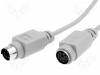 C-PS2WG/2, Кабель; PS/2 гнездо, PS/2 вилка; 2м; серый; соединение 1:1, BQ CABLE (TME brand)