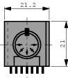 MAB 6 H Electric coupler receptacle 6 Poles