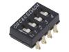 SDA04H0SBD, Переключатель: DIP-SWITCH; Кол-во секций: 4; ON-OFF; 0,025A/24ВDC, C & K