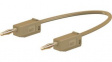 28.0039-03027 Test Lead 300mm Brown 30V Gold-Plated