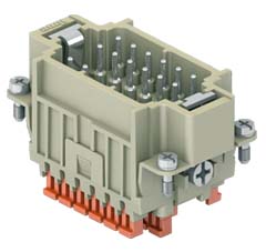 CDSHM 18, male insert, 18 poles + PE, ILME