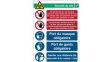 RND 605-00199 COVID-19 Reception, Safety Sign, French, 262x371mm, 1pcs