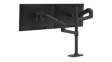 45-509-224 Desk Mount Dual LCD Monitor Arm, 40", 100x100/75x75, 20kg, Black