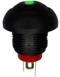 RND 210-00653 Illuminated Pushbutton Switch, Green, IP67, OFF-(ON)