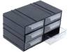 PX6, Кассетница с выдв.ячейк; Ячеек в модуле: 6; Модуль: черный, KONGER