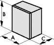 103031 Terminal housing 75 x 55 x 110 mm PC