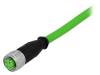 21349300405050 Вилка; M12; PIN:4; "мама"; код D-Ethernet; 5м; изоляция: ПВХ; прямой