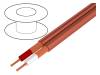 C121 RED Провод: микрофонный; 2x0,25мм2; красный; OFC; ПВХ; -15?70°C; 100м