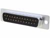 DB25-PT-1 Гнездо; D-Sub; PIN:25; "папа"; прямой; THT; позолота