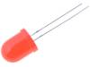 L-813SRD-J4 LED; 10мм; красный; 1000?1800мкд; 30°; Поверхность: выпуклая