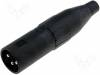 AC3MMCP, Вилка; XLR; "папа"; PIN:3; прямой; цанговые контакты; на провод, Amphenol