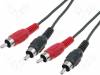 BQC-2RP2RP-0500 Кабель; вилка RCA x2,с обеих сторон; 5м; черный