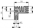 SK 125/ 50/ SA Heat sink 50 mm 8.1 K/W black anodised
