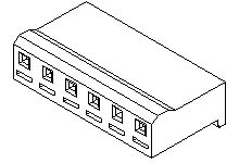 10-01-3066, Crimp housing Female 6, Molex