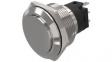82-6161.1000 Pushbutton Switch, 1CO, Momentary Function, Silver