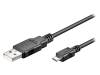 93918 Кабель; USB 2.0; вилка USB A, вилка micro USB B; 1м; черный