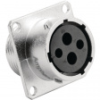 RT0014-2SNH Square flange receptacle 2x2P