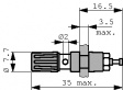 MPK 1 BLACK Binding post diam. 2 mm black