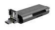 IB-CR201-C3 Memory Card Reader, External, Number of Slots 2, Micro USB-B 2.0 / USB-A 3.0 / U