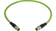 21349292477010 Кабель: датчиков / автоматики; PIN:4; M12-M12; код D-Ethernet; 1м