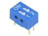 DSR-02, Переключатель: DIP-SWITCH; Кол-во секций:2; ON-OFF; 0,05A/12ВDC, Ninigi